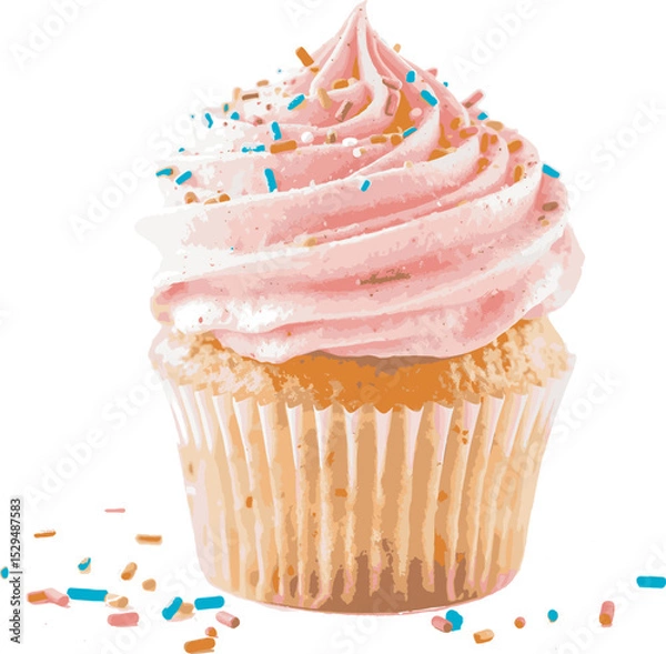 Obraz cupcake with sprinkles