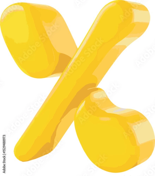 Obraz yellow pear on a white background