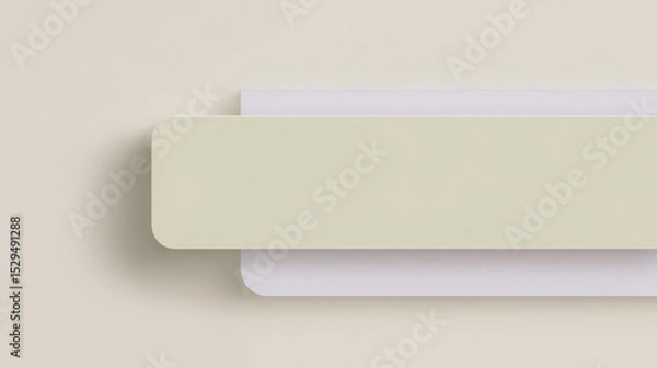 Obraz minimal abstract soft shape 3D beige cream background.