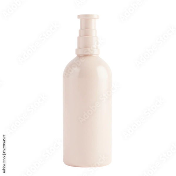 Obraz White plastic pump bottle with transparent background studio shot minimal design