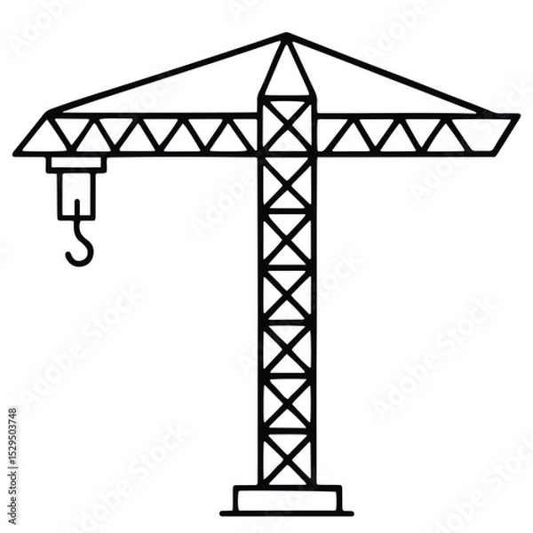 Obraz crane hook vector illustration