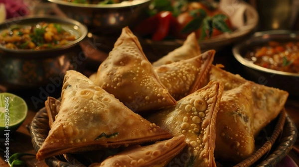 Obraz Potato Samosa: A Deliciously Fried Snack with a Flavorful Filling