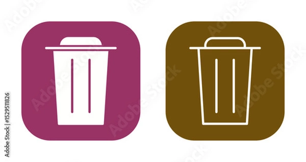 Obraz Trash Can Icon Design