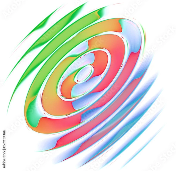 Obraz Abstract colorful font set with rainbow circles effect