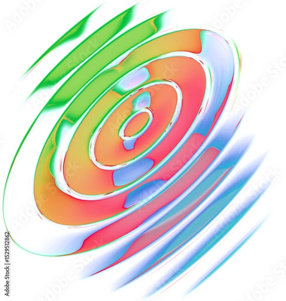 Obraz Abstract colorful font set with rainbow circles effect