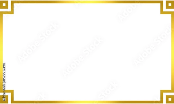 Obraz Elegant thin gold rectangular frame for decoration and design