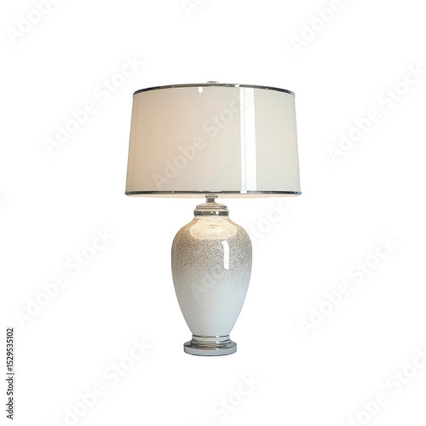 Fototapeta Elegant Cream and Gold Table Lamp with Fabric Shade
