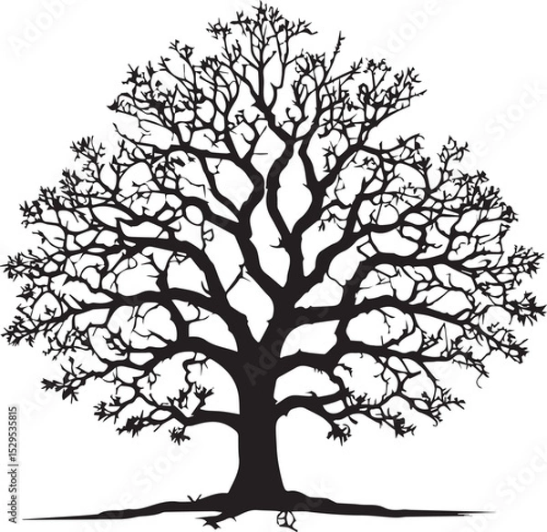 Fototapeta tree silhouette Vector | Minimalist & Trendy tree Silhouette Design | Unique & Stylish tree Artwork for Vector design