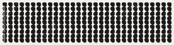 Fototapeta Mid century modern geometric pattern in black and white. Repeated and decorative design that can be used for packaging, decorating, interior design, wallpapers, banners and more.	
