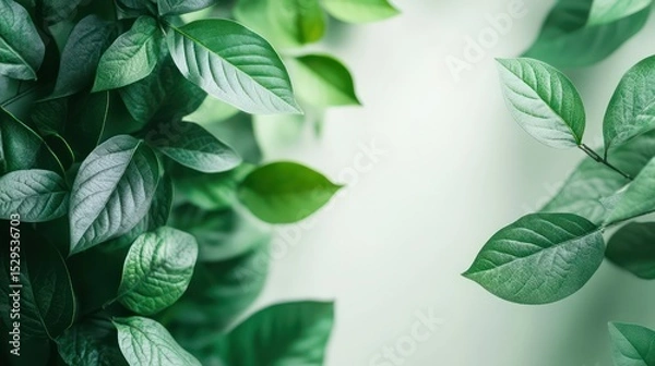 Obraz Green leaves background pattern
