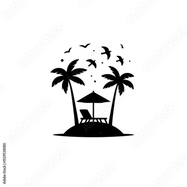 Obraz palm tree silhouette