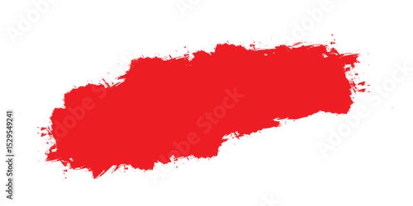 Fototapeta Grunge Red Brushes Stroke Paint. Set of Grunge red brush stroke, Red paint strokes isolated on white background. bold red brush stroke.