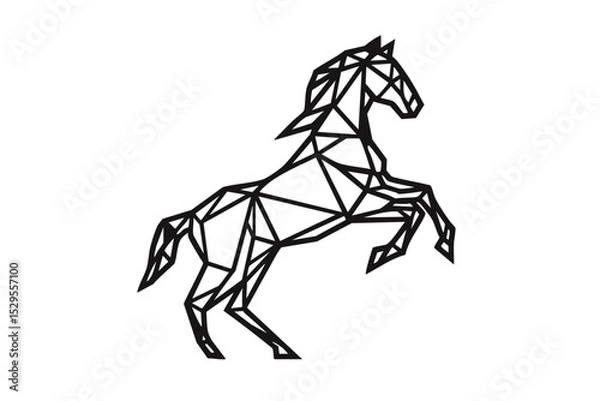 Obraz Stylized geometric horse vector icon for modern digital design and identity