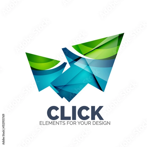 Fototapeta Vector icon, arrow mouse pointer or directional symbol