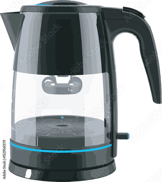 Obraz electric kettle isolated on white