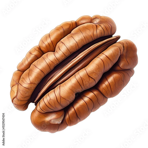 Obraz Detailed pecan , isolated on transparent background, png