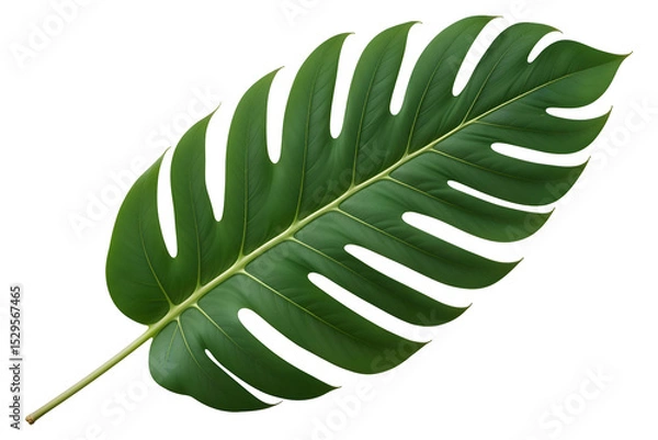 Obraz Green tropical leaf , isolated on transparent background, png