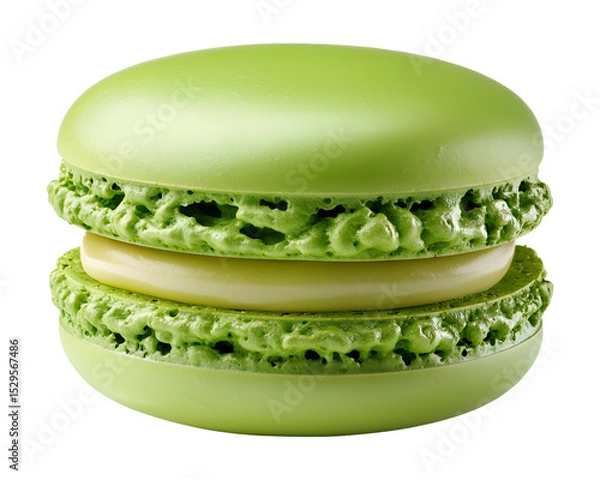 Obraz Green macaroon , isolated on transparent background, png