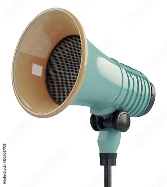 Obraz Retro megaphone , isolated on transparent background, png