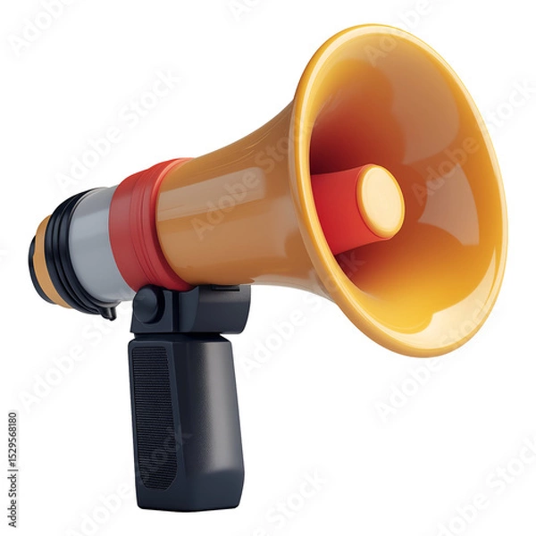Obraz 3d megaphone , isolated on transparent background, png