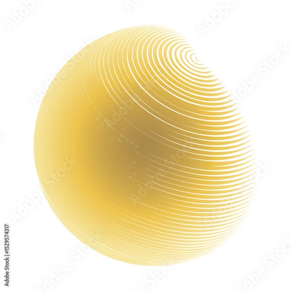 Fototapeta Contemporary set of halftone rounded 3d figures.