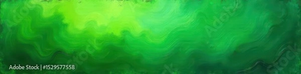 Fototapeta Lush green oil paint background, visible brushwork, high resolution , oil paint, lime, macro