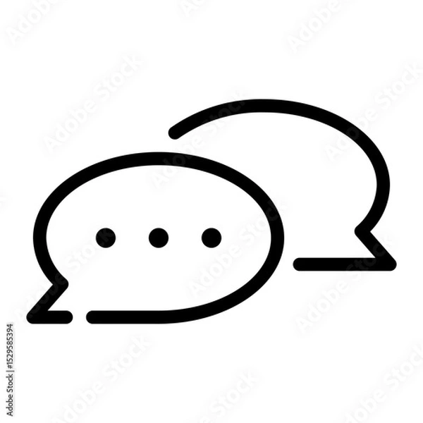 Fototapeta chat line icon
