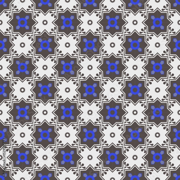 Obraz  Flora seamless geometric pattern