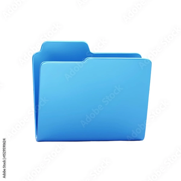 Fototapeta Isolated blue folder icon representing files isolated on transparent background