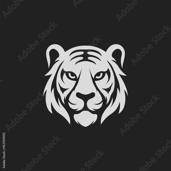 Obraz Majestic tiger head vector logo