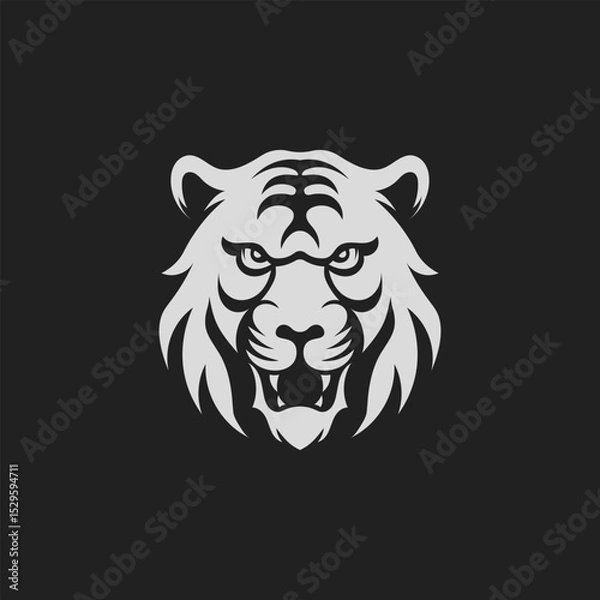 Obraz Majestic tiger head vector logo