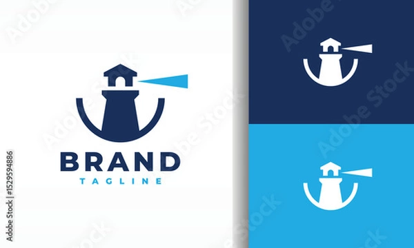 Fototapeta Lighthouse Logo for Branding