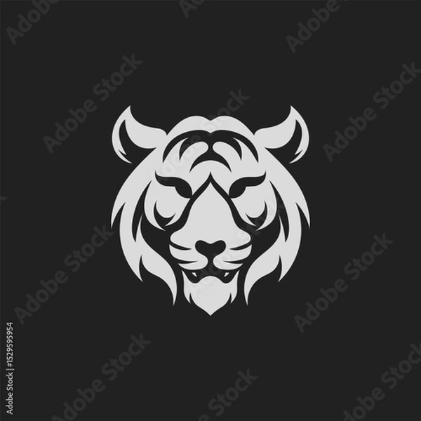 Obraz Majestic tiger head vector logo