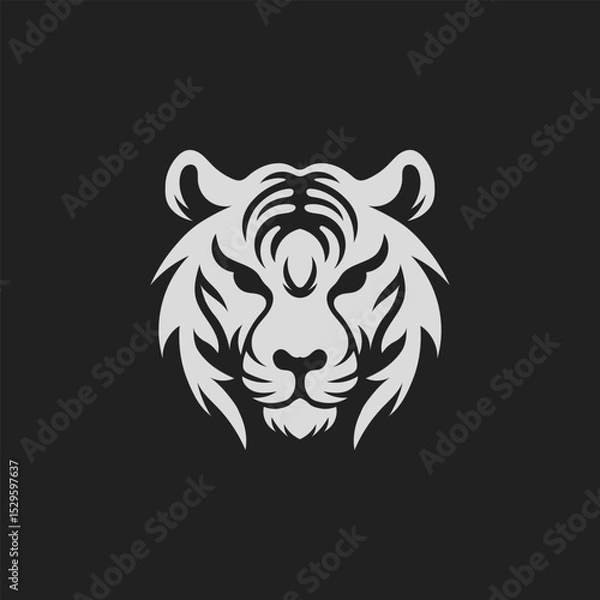 Obraz Majestic tiger head vector logo