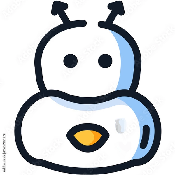 Fototapeta Whimsical Cartoon Character with Antennae and Unique Facial Features