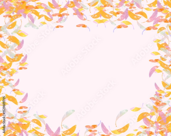 Obraz Seamless colorful maple leaves for frame or template background
