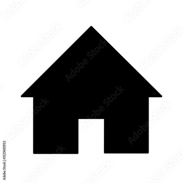 Obraz web home icon silhouette vector