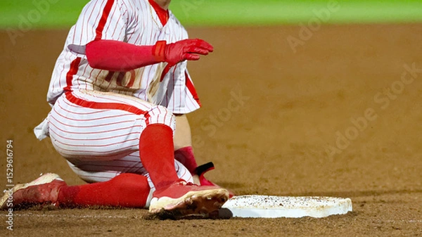 Obraz baseball player safe at 3rd