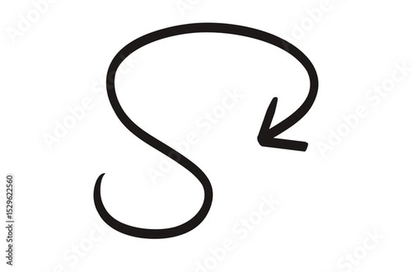 Fototapeta A black arrow pointing to the right