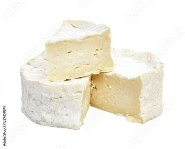 Fototapeta Camembert, famous french cheese / Transparent background