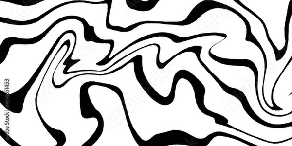 Fototapeta Abstract horizontal white and black background waves. Trendy vector illustration design in style retro 60s, 70s.