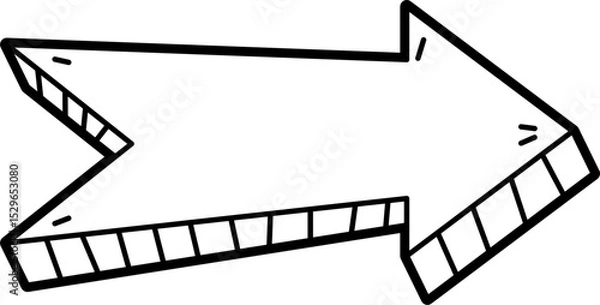 Fototapeta Arrow Doodle Drawing Line Vector