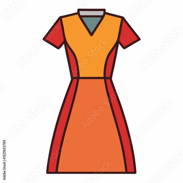 Obraz Simple Dress Vector on White Background