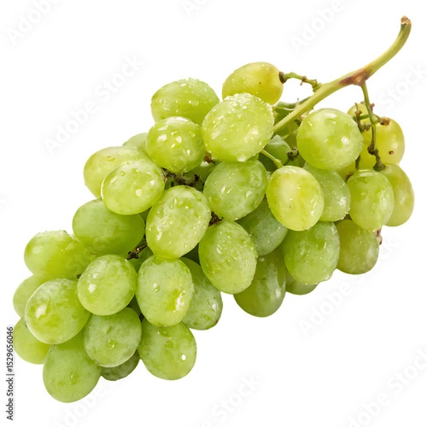 Fototapeta A grape bunch green isolated on a transparent background