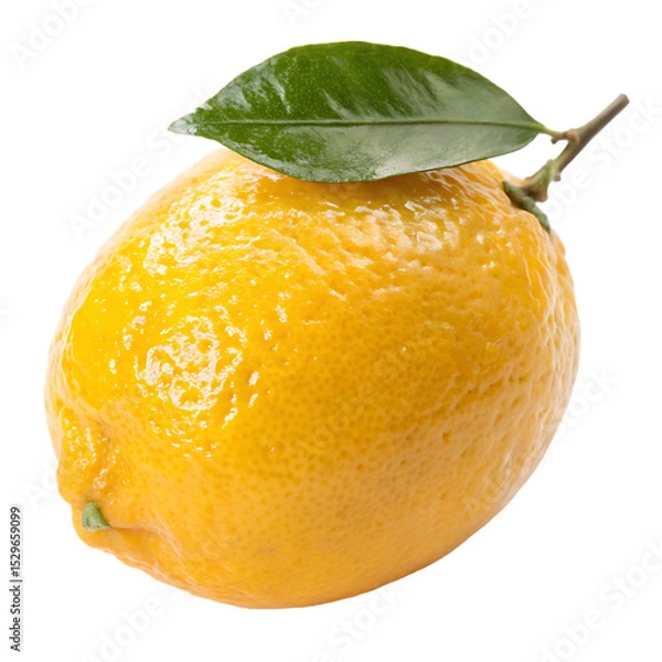 Fototapeta A meyer lemon isolated on a transparent background