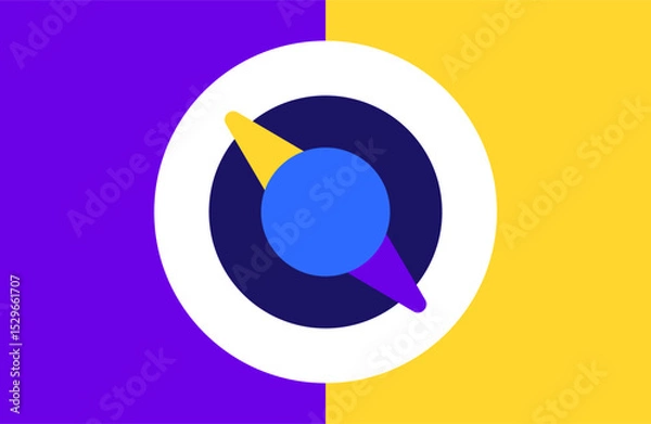 Obraz flat minimalize background with compass style