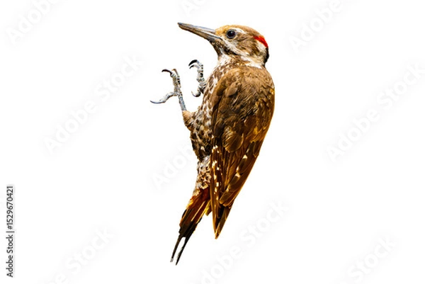 Fototapeta Arizona Woodpecker (Picoides scalaris) High Resolution Photo, Perched on an Isolated Transparent PNG Background