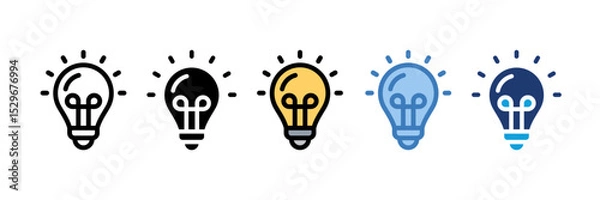 Fototapeta Lightbulb Icon Element For Design