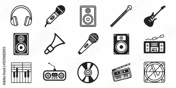 Fototapeta set of icons for web