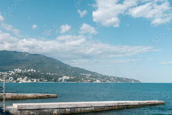 Obraz View of the city from the sea, Yalta Crimea